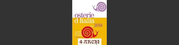 I 4 Archi su Osterie d'Italia 2014