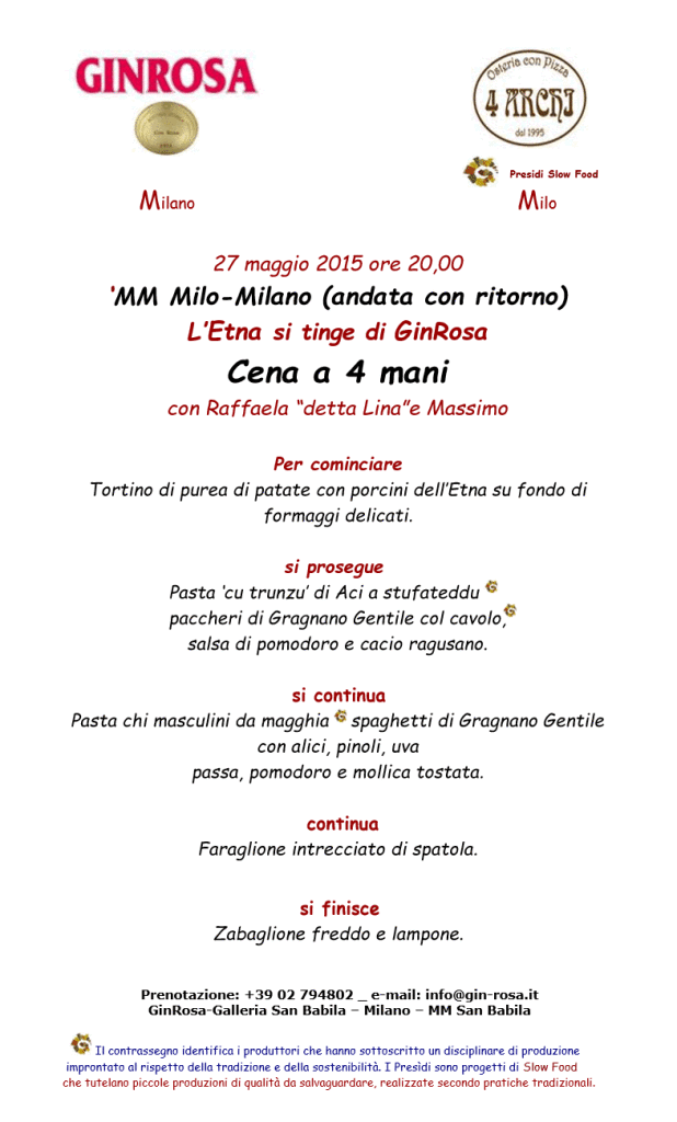 menu Gin Rosa